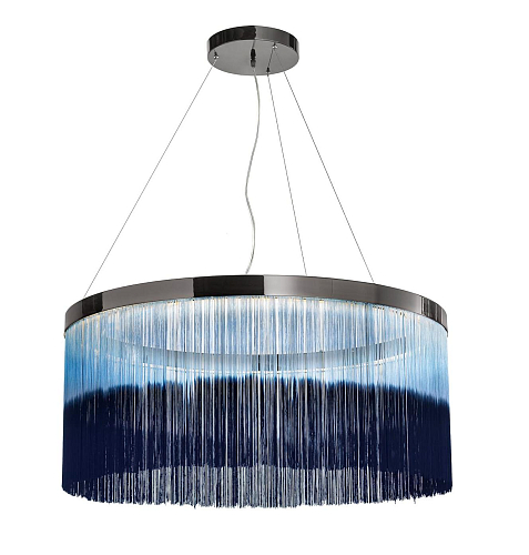 Круглая люстра Fringe Nickel