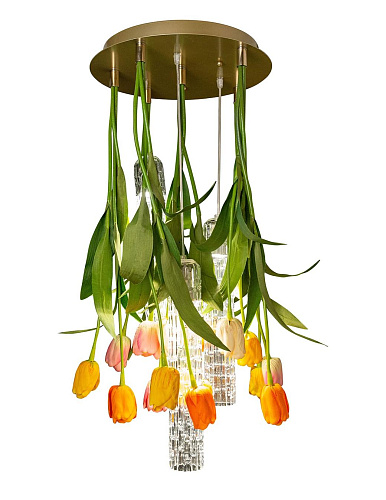 Малая круглая люстра Tulip