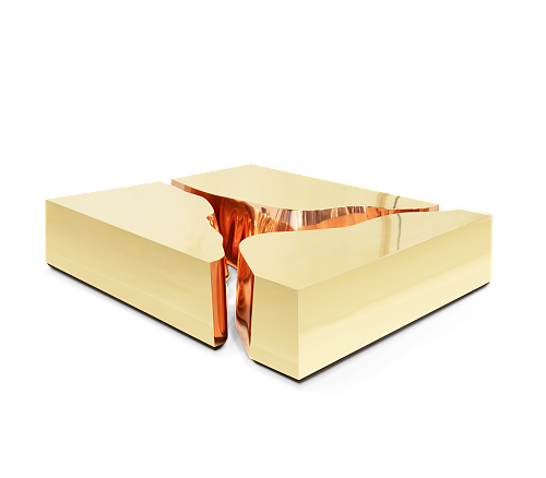 Журнальний столик Fissure Gold Copper