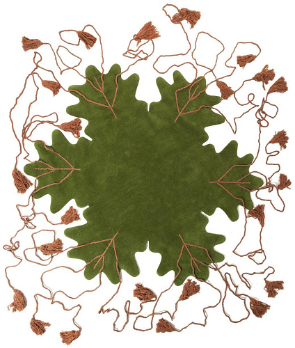 Круглый ковер эксклюзивный Италия Big Leaf