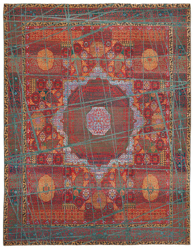 Ковер Mamluk Columbus Wrapped Red Grey Linnen