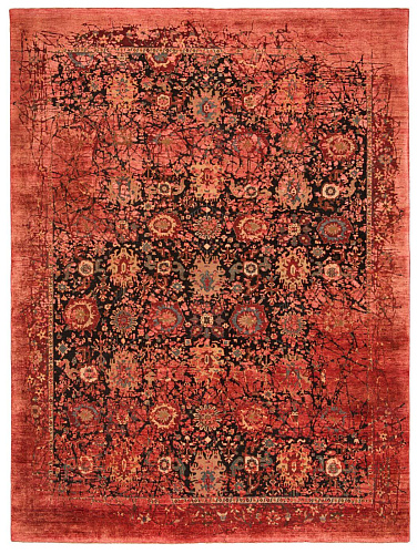 Ковер эксклюзивный Bidjar Paddington Pleasure Black Red Silk