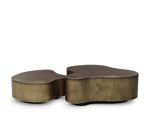 Журнальный столик Crest Patina & Walnut Set