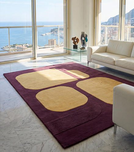 Дизайнерский ковер Rounded Blocks Plum