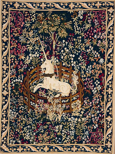 Гобелен Captive Blue Unicorn with Border