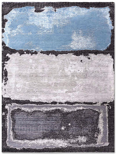 Элитный узелковый ковер ручной работы Light Blue Silver