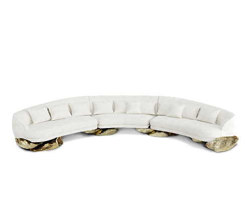 Диван Angora White Curved