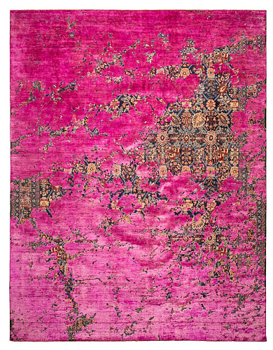 Ковер Tabriz Canal Aerial Navyblue Neonpink Silk