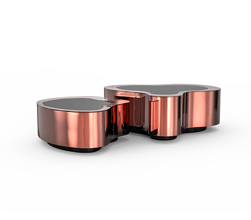 Журнальный столик Crest Polished Copper Set