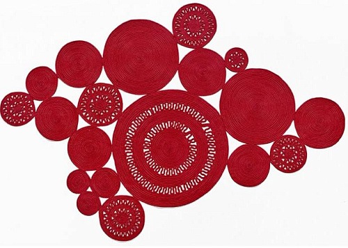Ковер ручной работы Patchwork Red
