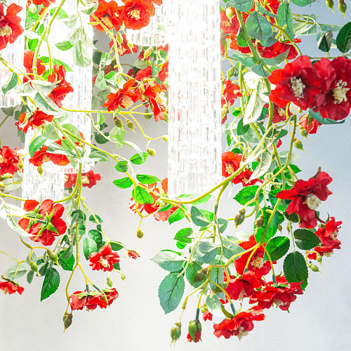 Квадратная люстра Red Roses