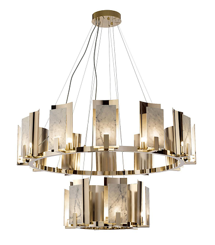 Кругла люстра Carrara Gold