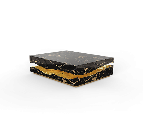 Журнальний столик Boulder Portoro Marble Table