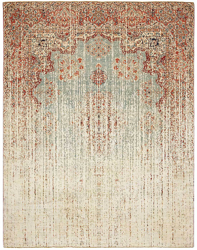 Ковер эксклюзивный Kirman Robson Vendetta Blue Silver Grey Silk