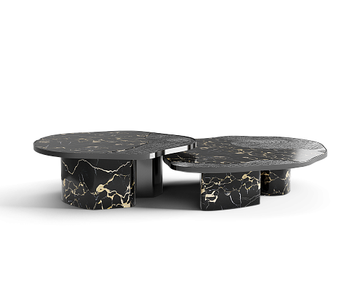 Журнальный столик Athena Portoro Marble & Onyx Table Set