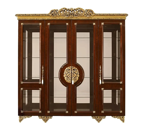 Итальянский классический шкаф-витрина ручной работы