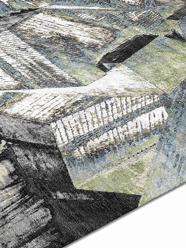 Премиальный ковер ручной работы Brutalism Green